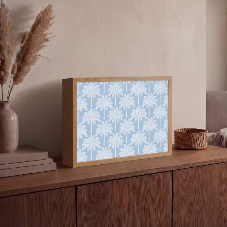 Lightbox - Wandlamp - Palmboom - Modern - Blauw — 4
