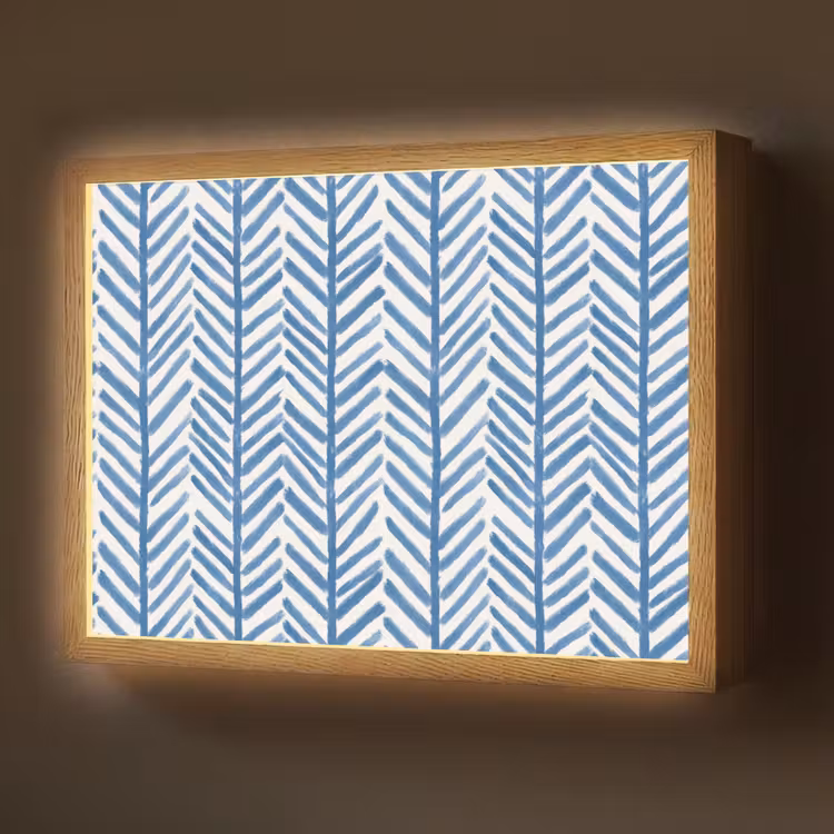 Lightbox - Wandlamp - Patroon - Streep - Blauw — 1