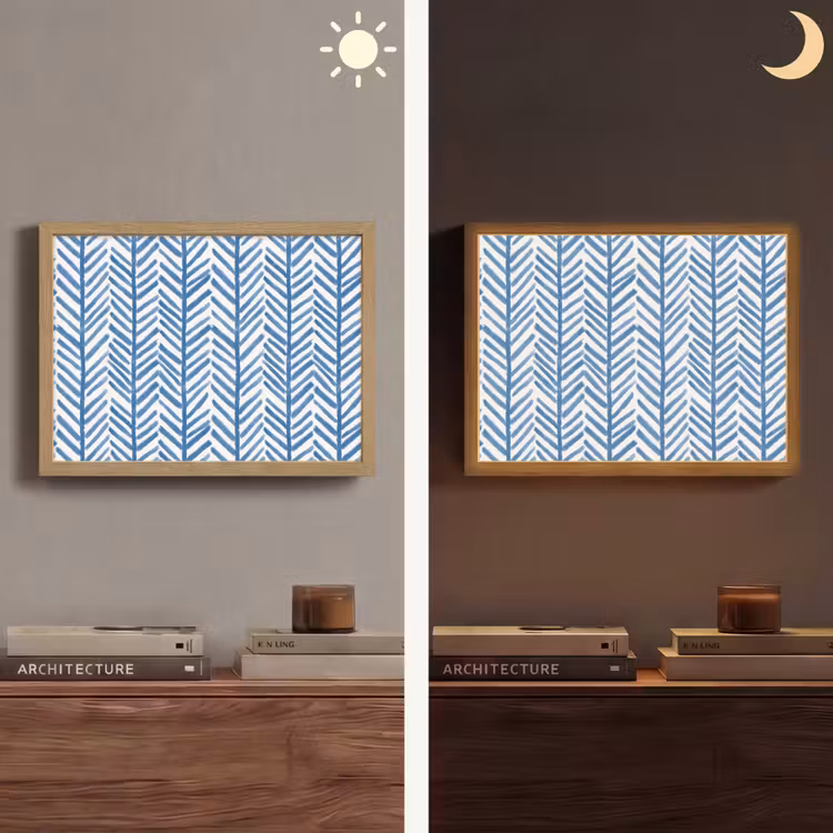 Lightbox - Wandlamp - Patroon - Streep - Blauw — 6
