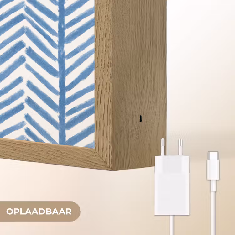 Lightbox - Wandlamp - Patroon - Streep - Blauw — 7