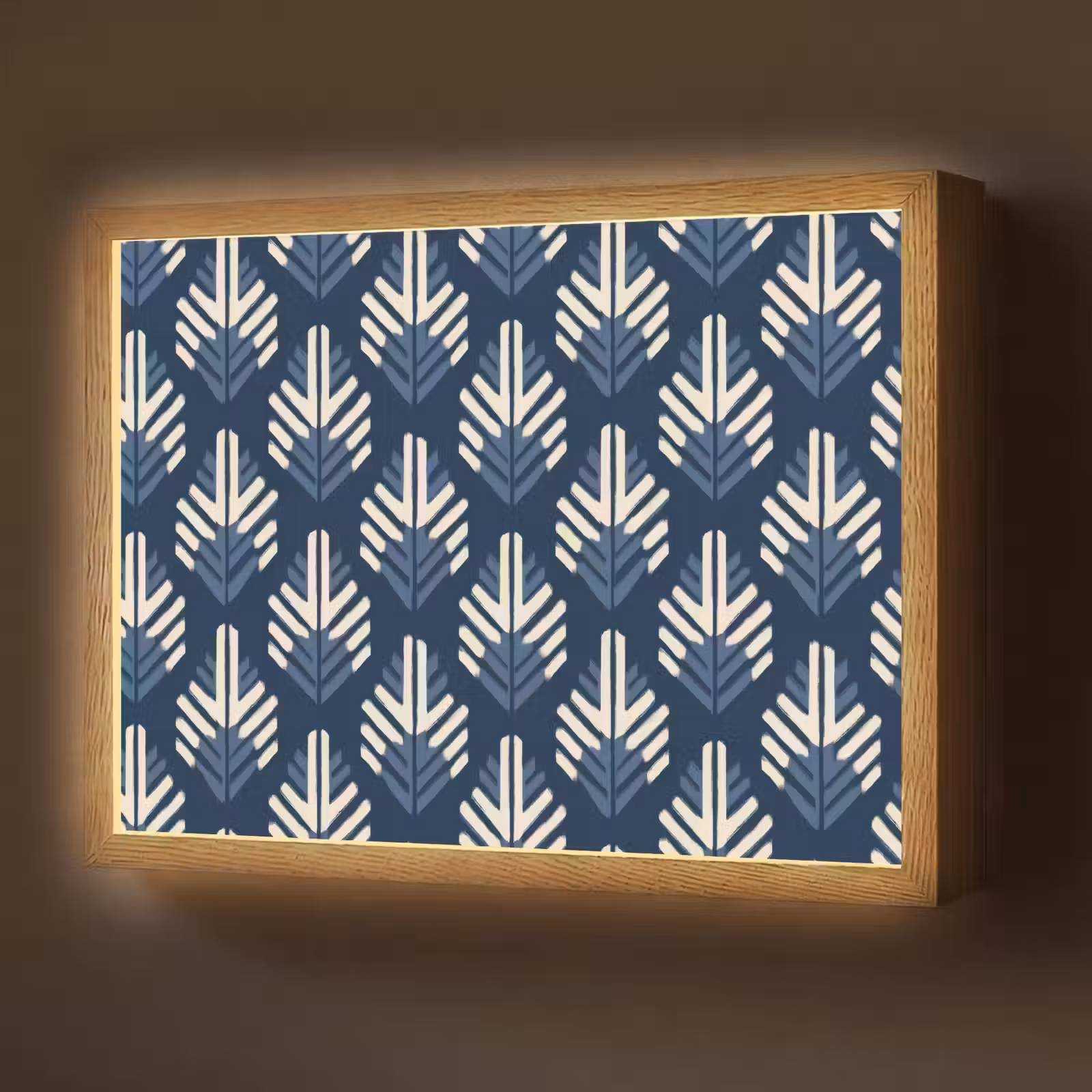 Lightbox - Wandlamp - Modern - Patroon - Blauw — 1