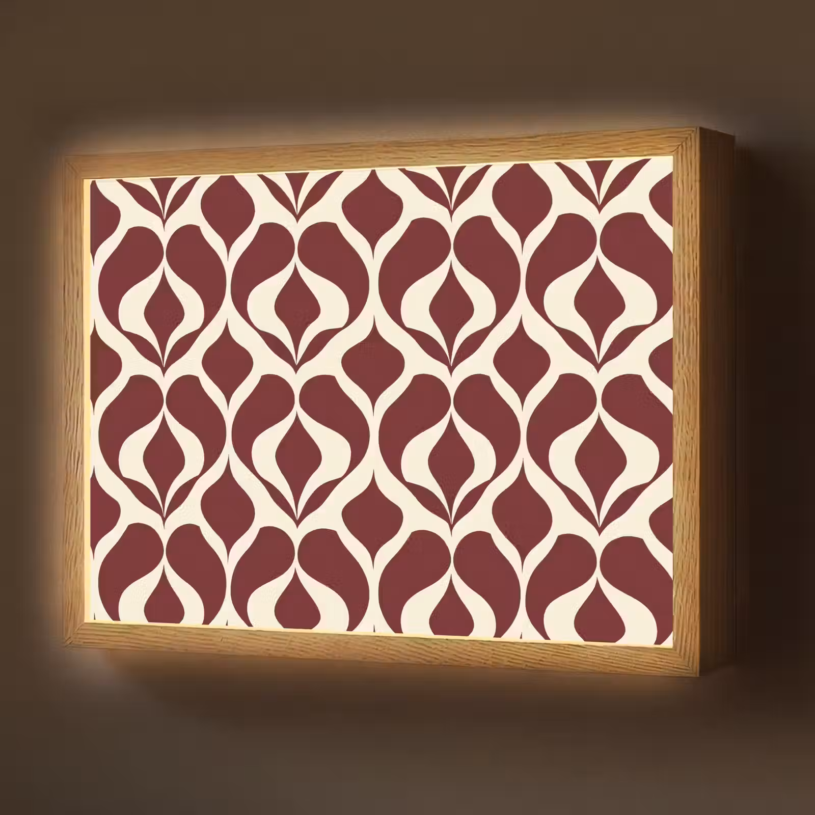 Lightbox - Wandlamp - Rood - Druppelpatroon - Grafisch — 1