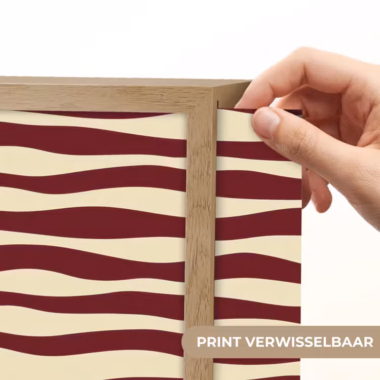Lightbox - Wandlamp - Golven - Rood - Patroon - Crème — 5