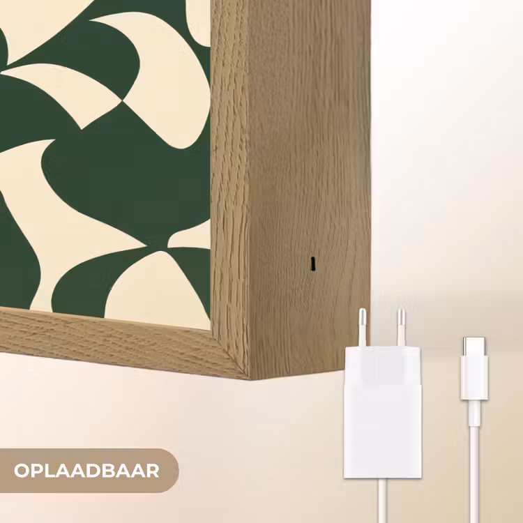 Lightbox - Wandlamp - Groen - Organische vlakken - Crème — 7