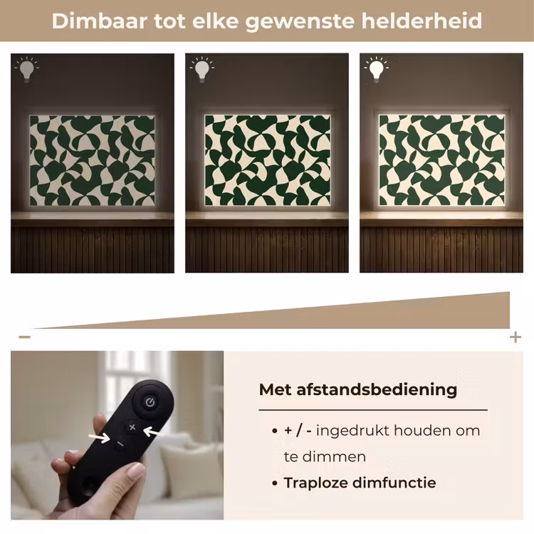 Lightbox - Wandlamp - Groen - Organische vlakken - Crème — 9