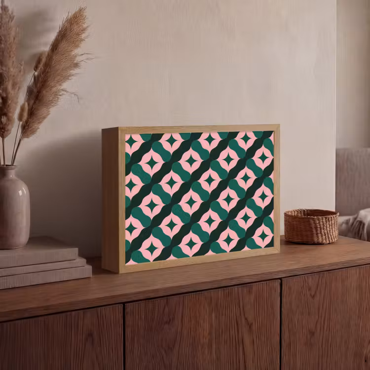 Lightbox - Wandlamp - Groen - Roze - Retro - Sterren — 4