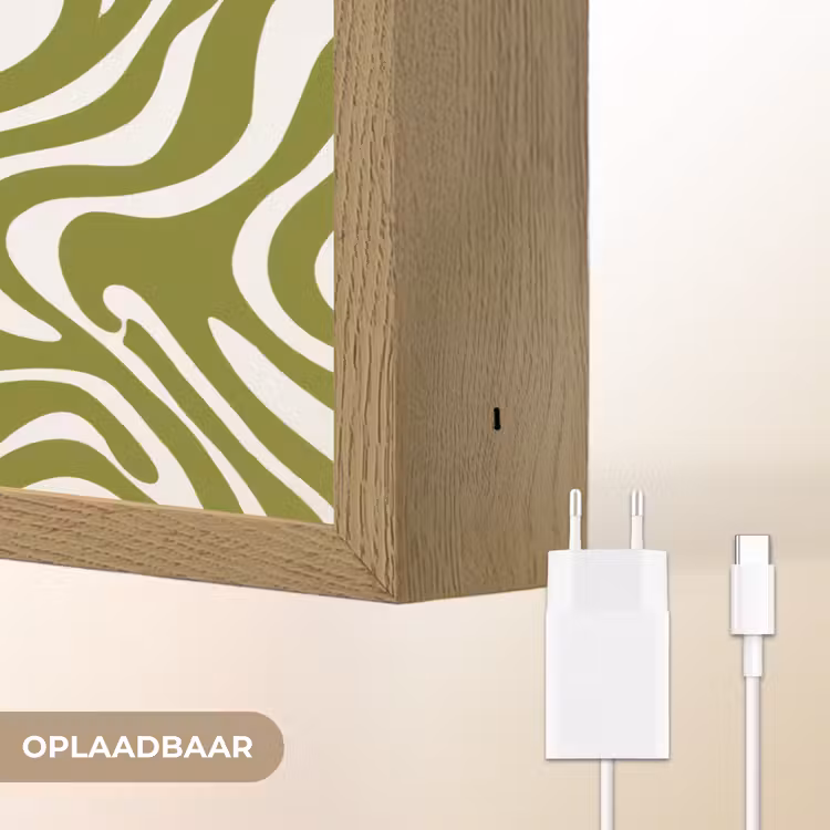 Lightbox - Wandlamp - Lijnpatroon - Groen - Organisch — 7