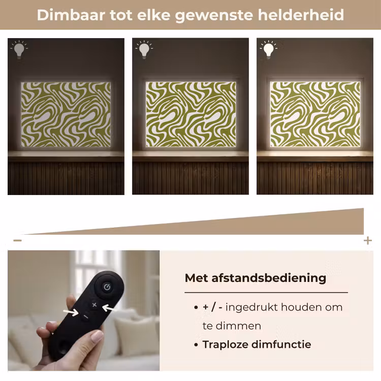 Lightbox - Wandlamp - Lijnpatroon - Groen - Organisch — 9