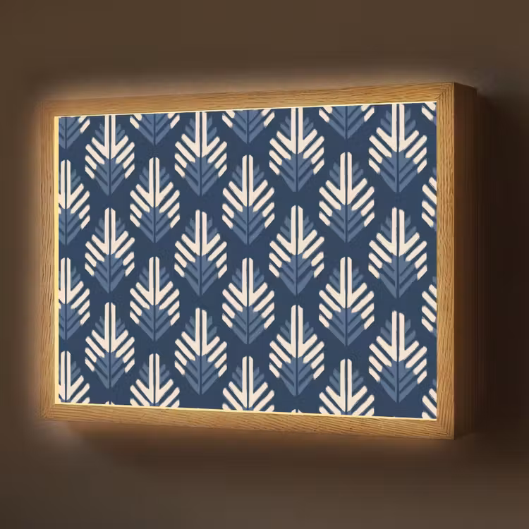 Lightbox - Wandlamp - Modern - Patroon - Blauw — 1