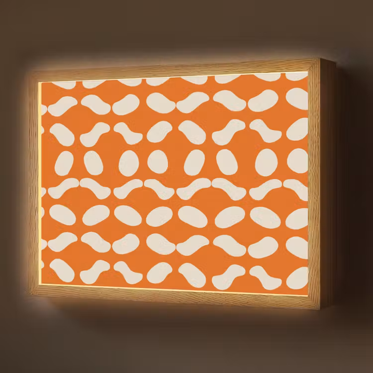 Lightbox - Wandlamp - Oranje - Organische vormen - Wit — 1