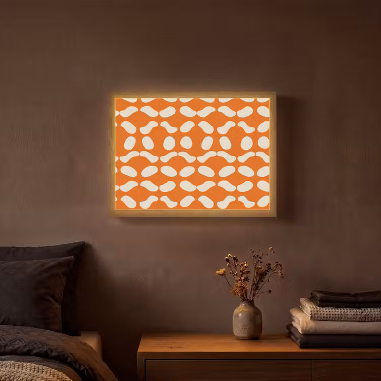 Lightbox - Wandlamp - Oranje - Organische vormen - Wit — 3