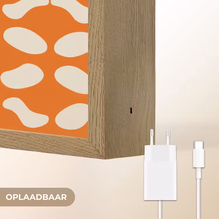 Lightbox - Wandlamp - Oranje - Organische vormen - Wit — 7