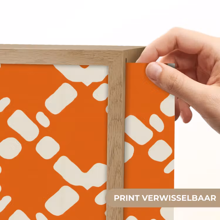 Lightbox - Wandlamp - Oranje - Ruitpatroon - Wit — 5