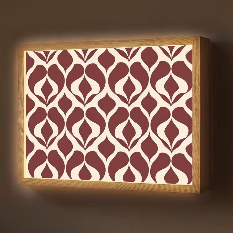 Lightbox - Wandlamp - Rood - Druppelpatroon - Grafisch — 1