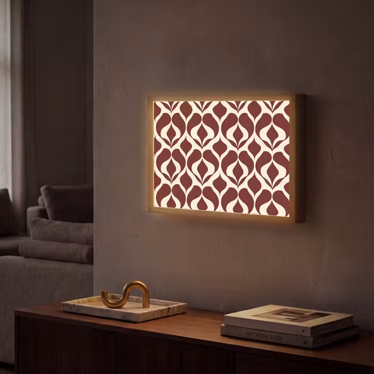 Lightbox - Wandlamp - Rood - Druppelpatroon - Grafisch — 2