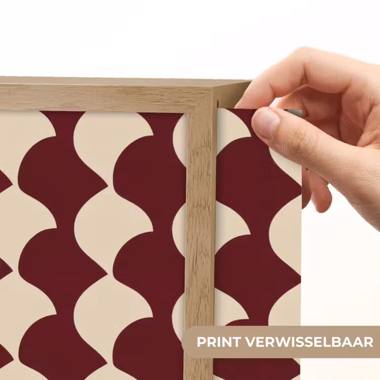 Lightbox - Wandlamp - Rood - Tegelpatroon - Crème — 5