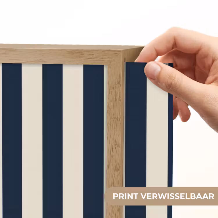 Lightbox - Wandlamp - Verticale strepen - Blauw - Crème — 5
