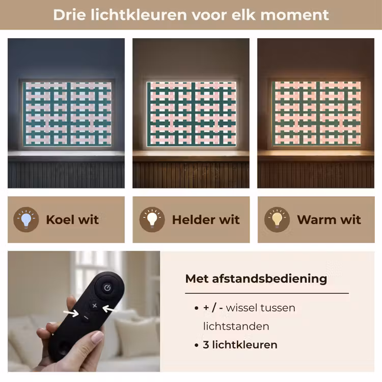 Lightbox - Wandlamp - Vlechtpatroon - Groen - Roze - Grafisch — 8