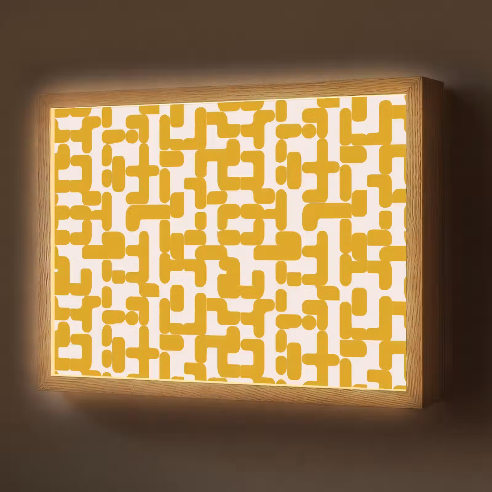 Lightbox - Wandlamp - Geel - Beige - Patroon — 1