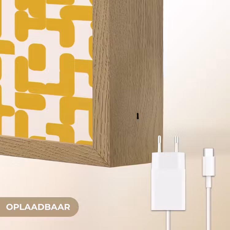 Lightbox - Wandlamp - Geel - Beige - Patroon — 7