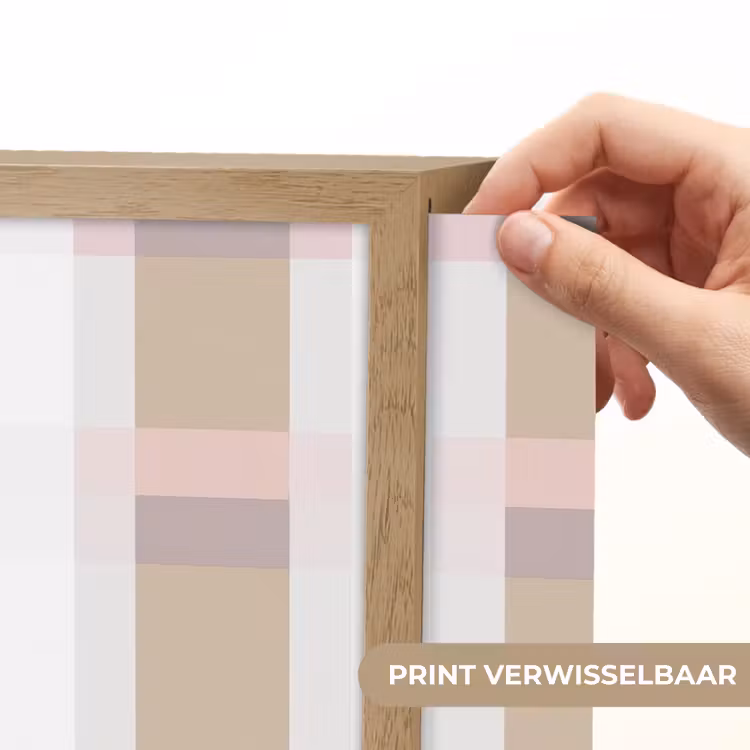 Lightbox - Wandlamp - Ruitpatroon - Aardetinten - Minimalistisch — 5