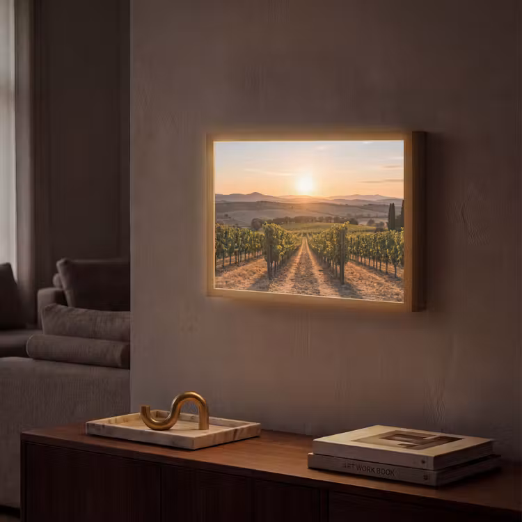 Lightbox - Wandlamp - Wijngaard - Zonsondergang - Landschap — 2