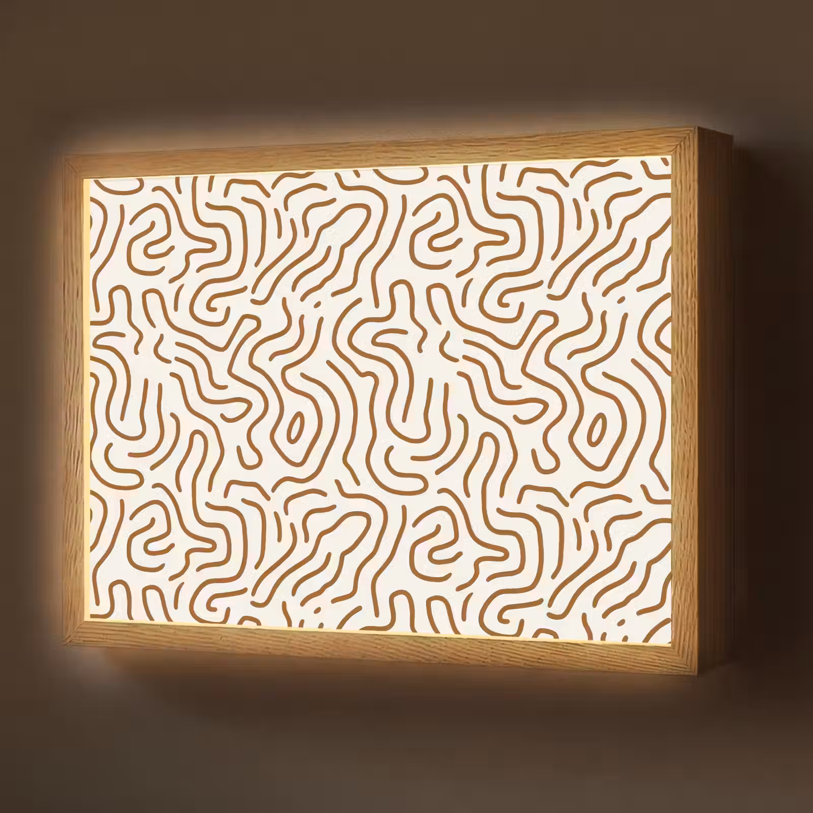 Lightbox - Wandlamp - Minimalistisch - Patroon - Terracotta — 1