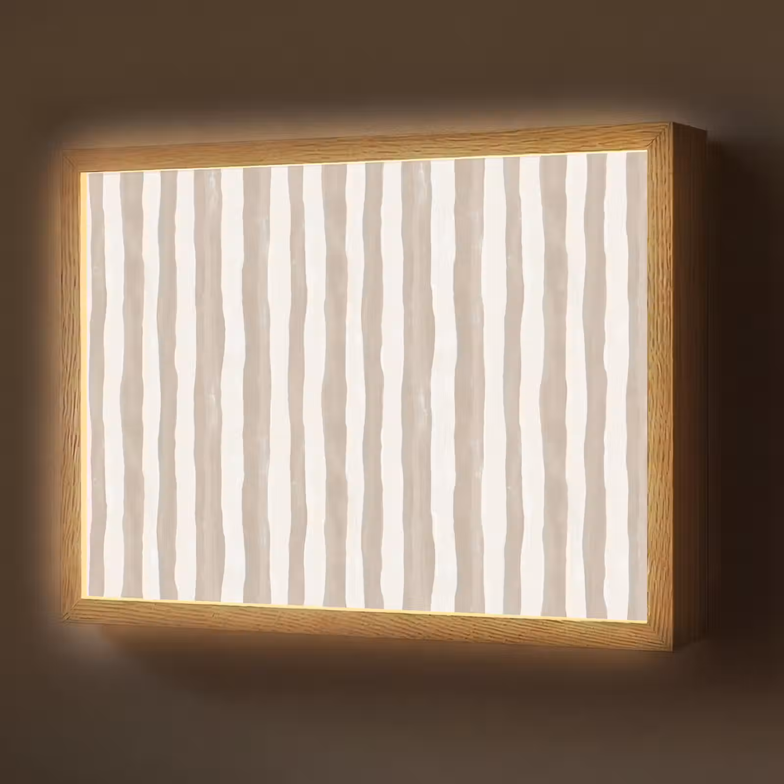 Lightbox - Wandlamp - Minimalistisch - Strepen - Beige — 1