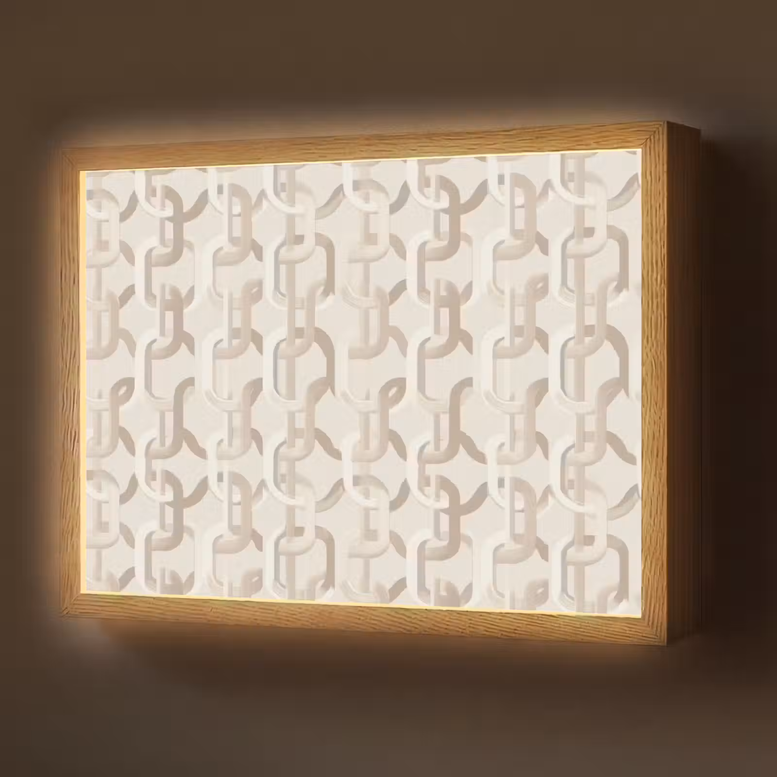 Lightbox - Wandlamp - Motief - Abstract - Beige — 1