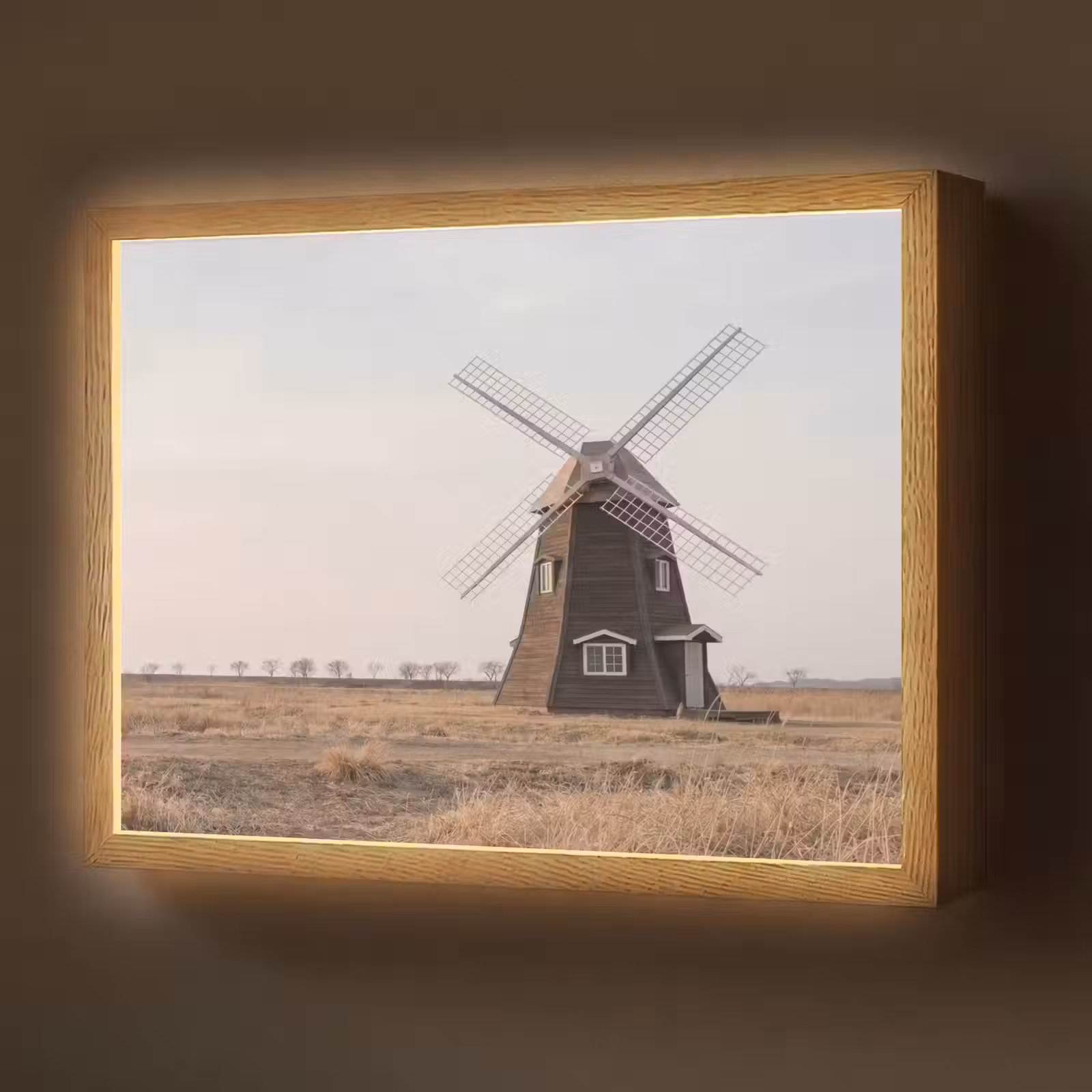 Lightbox - Wandlamp - Windmolens - Landschap - Veld — 1