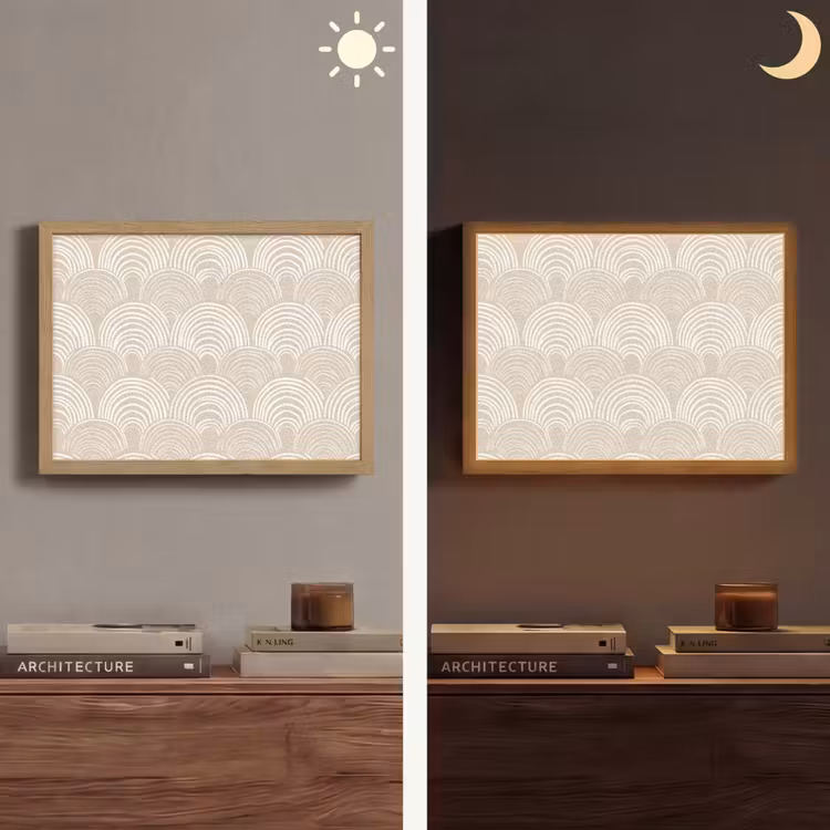 Lightbox - Wandlamp - Golven - Structuur - Beige — 6
