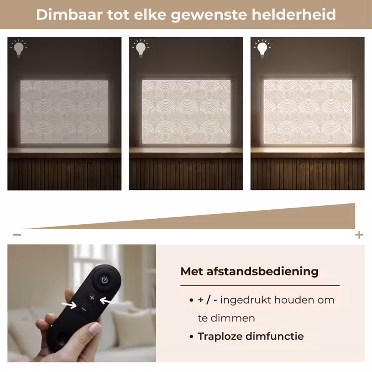 Lightbox - Wandlamp - Golven - Structuur - Beige — 9