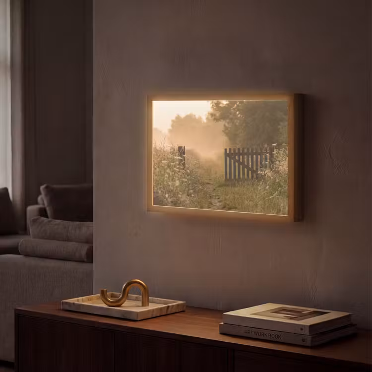 Lightbox - Wandlamp - Hek - Natuur - Mist - Veld — 2