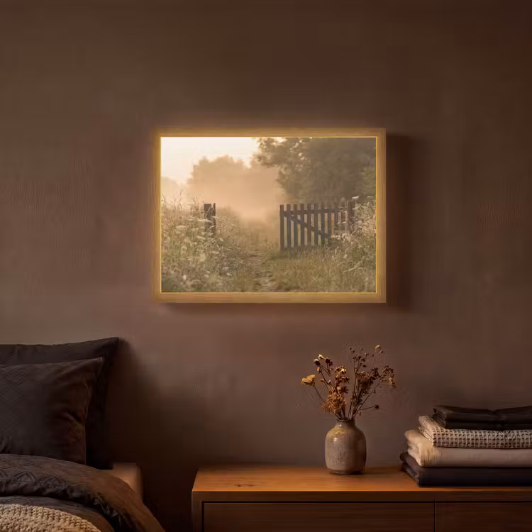 Lightbox - Wandlamp - Hek - Natuur - Mist - Veld — 3