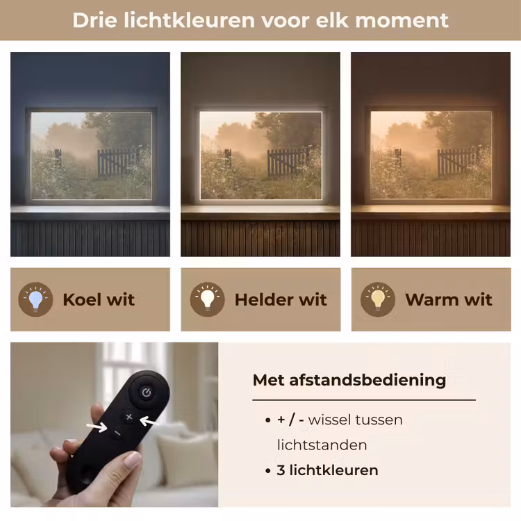 Lightbox - Wandlamp - Hek - Natuur - Mist - Veld — 8