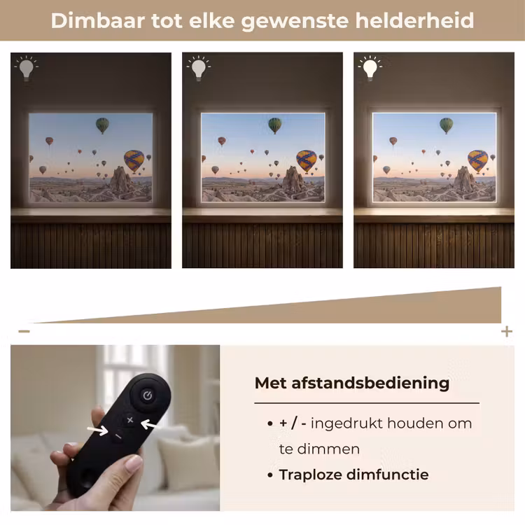 Lightbox - Wandlamp - Luchtballonnen - Rotsen - Zonsopgang — 9