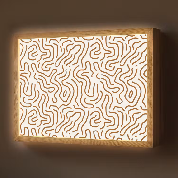 Lightbox - Wandlamp - Minimalistisch - Patroon - Terracotta — 1