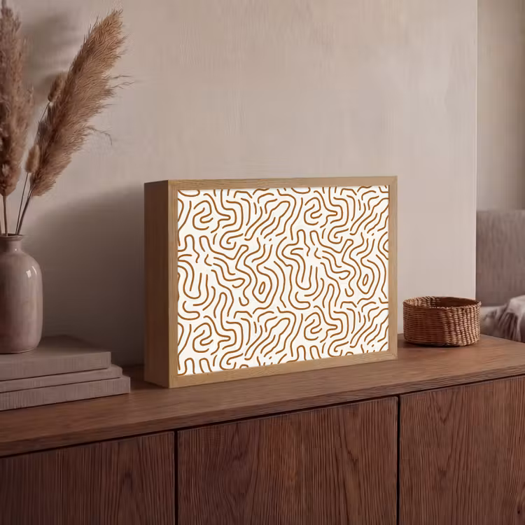 Lightbox - Wandlamp - Minimalistisch - Patroon - Terracotta — 4