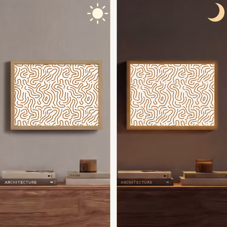 Lightbox - Wandlamp - Minimalistisch - Patroon - Terracotta — 6