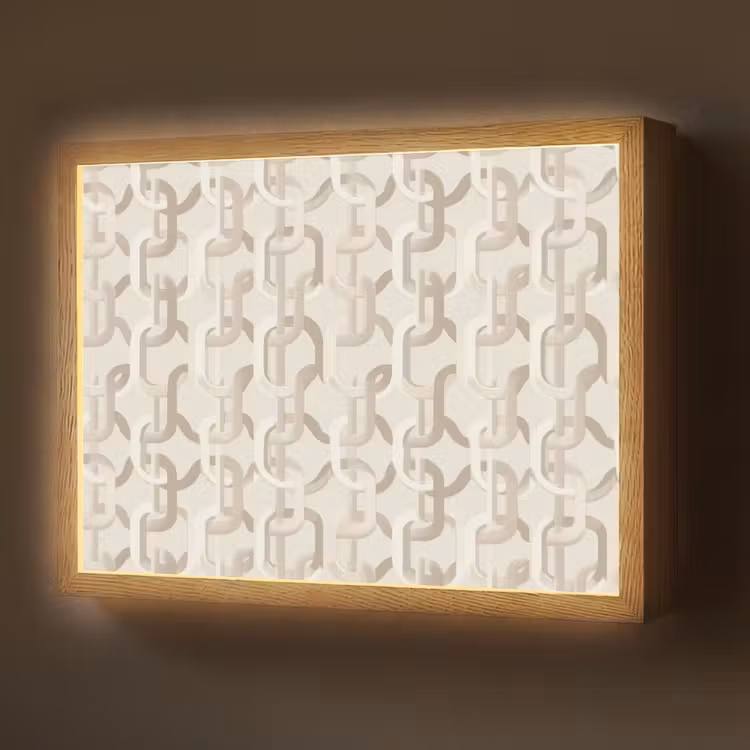 Lightbox - Wandlamp - Motief - Abstract - Beige — 1