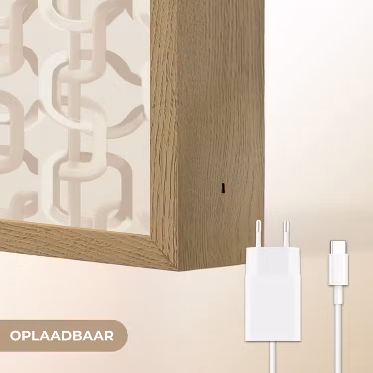 Lightbox - Wandlamp - Motief - Abstract - Beige — 7