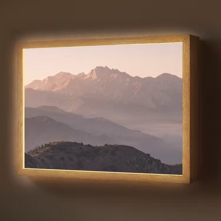 Lightbox - Wandlamp - Panorama - Landschap - Bergen — 1