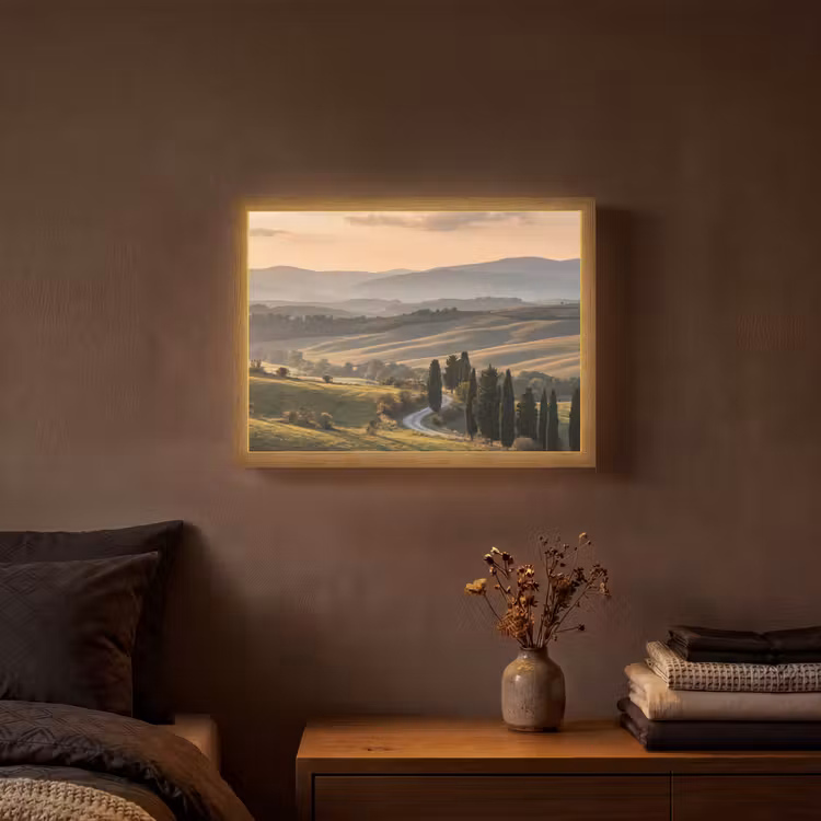 Lightbox - Wandlamp - Toscaans - Landschap - Heuvels — 3