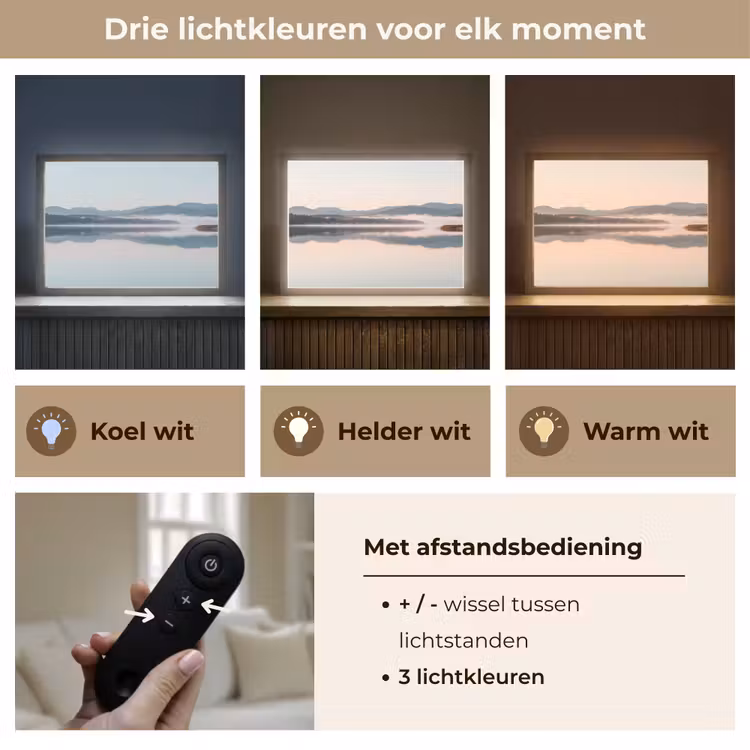 Lightbox - Wandlamp - Water - Bomen - Mistlaag — 8