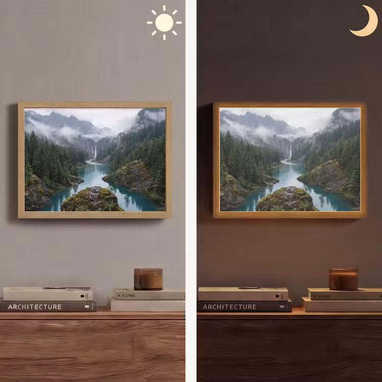 Lightbox - Wandlamp - Waterval - Bomen - Bergen — 6