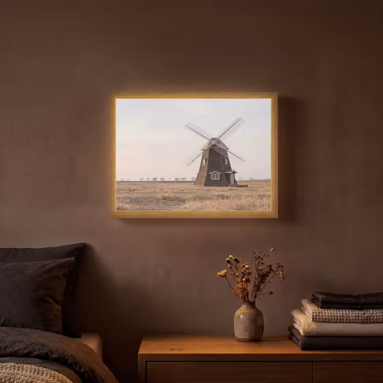 Lightbox - Wandlamp - Windmolens - Landschap - Veld — 3