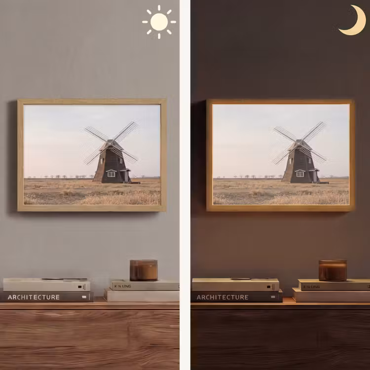 Lightbox - Wandlamp - Windmolens - Landschap - Veld — 6
