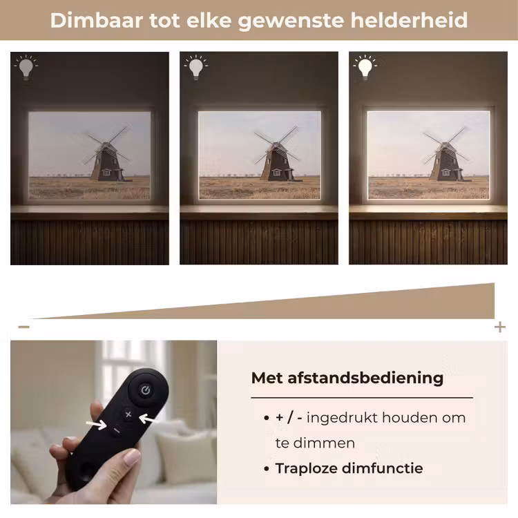 Lightbox - Wandlamp - Windmolens - Landschap - Veld — 9