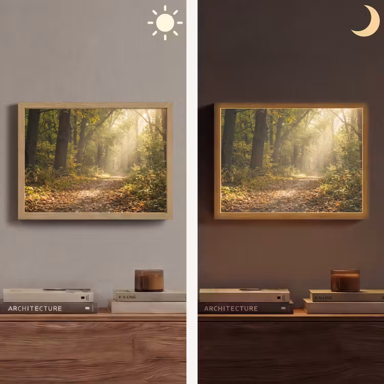 Lightbox - Wandlamp - Zonlicht - Bospad - Bomen — 6