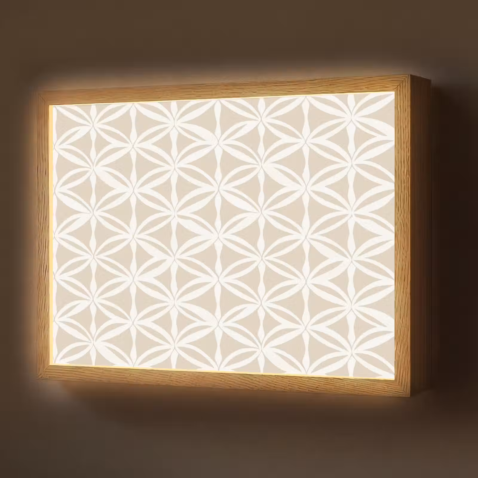 Lightbox - Wandlamp - Motief - Modern - Beige — 1